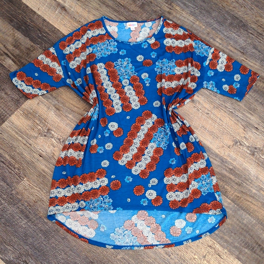 🔖3 for $25 LuLaRoe | Irma Floral American  USA Flag Shirt Dress